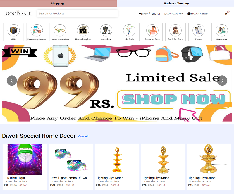 Online selling products platform